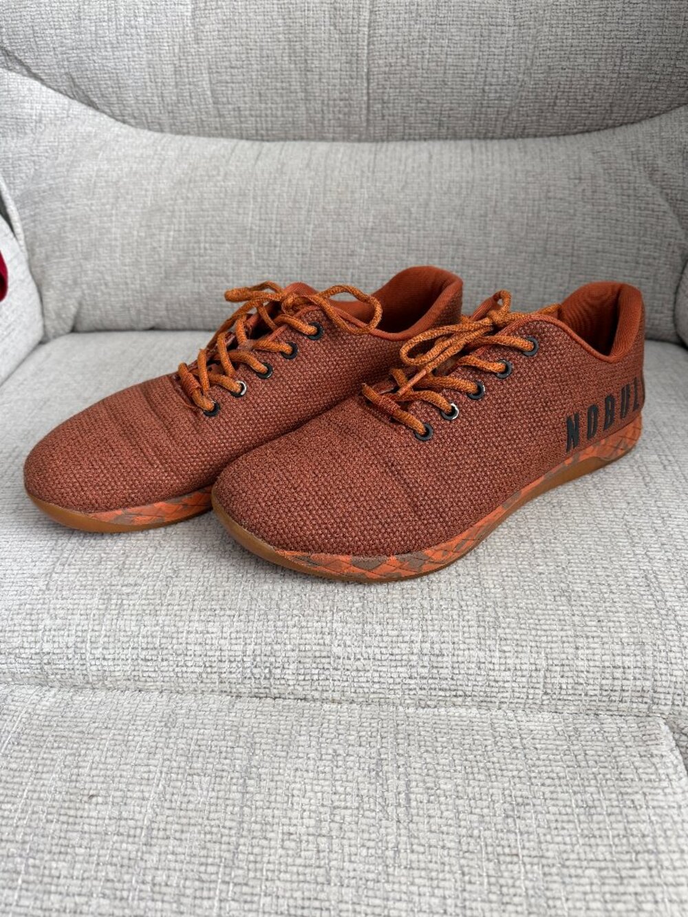 NOBULL Mens 10 Trainer Burnt Orange CrossFit Training Shoes No Insoles W 11.5